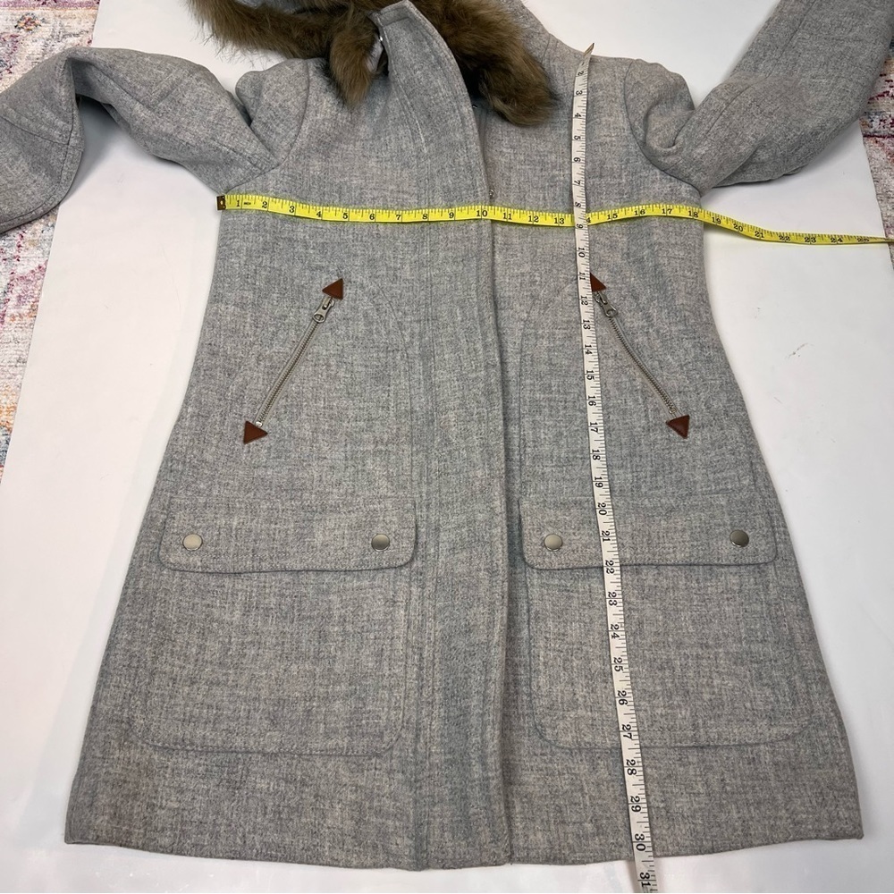 J. Crew Chateau Parka in Italian stadium-cloth wool Gray Coat Size 0 - Picture 7 of 12